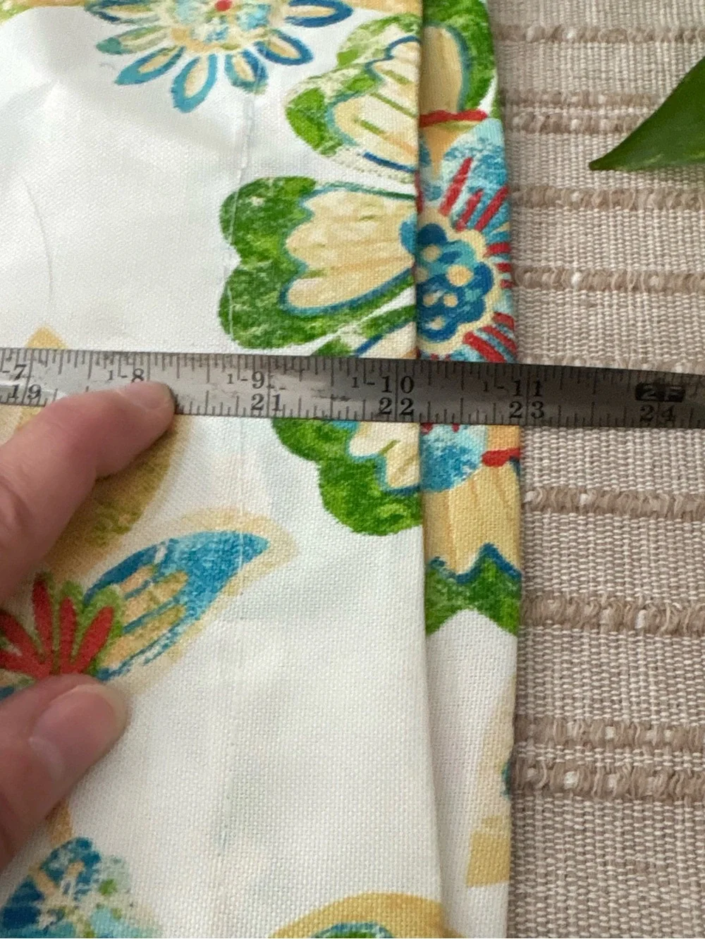 Handmade Colorful Floral Boho Multicolor Table Runner - White Background 44x26”